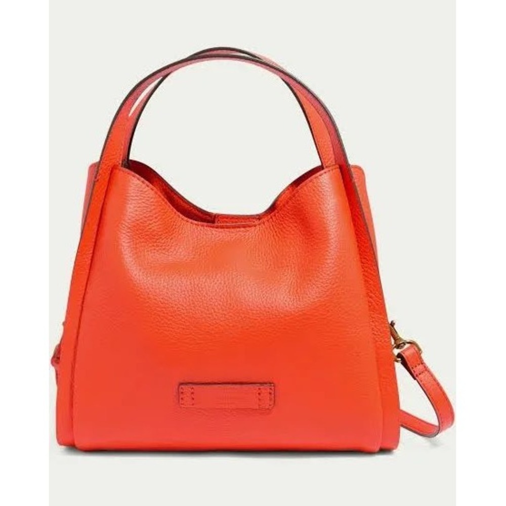 NWT American Leather Co Auburn Convertible Crossbody Chili Red Leather Bag